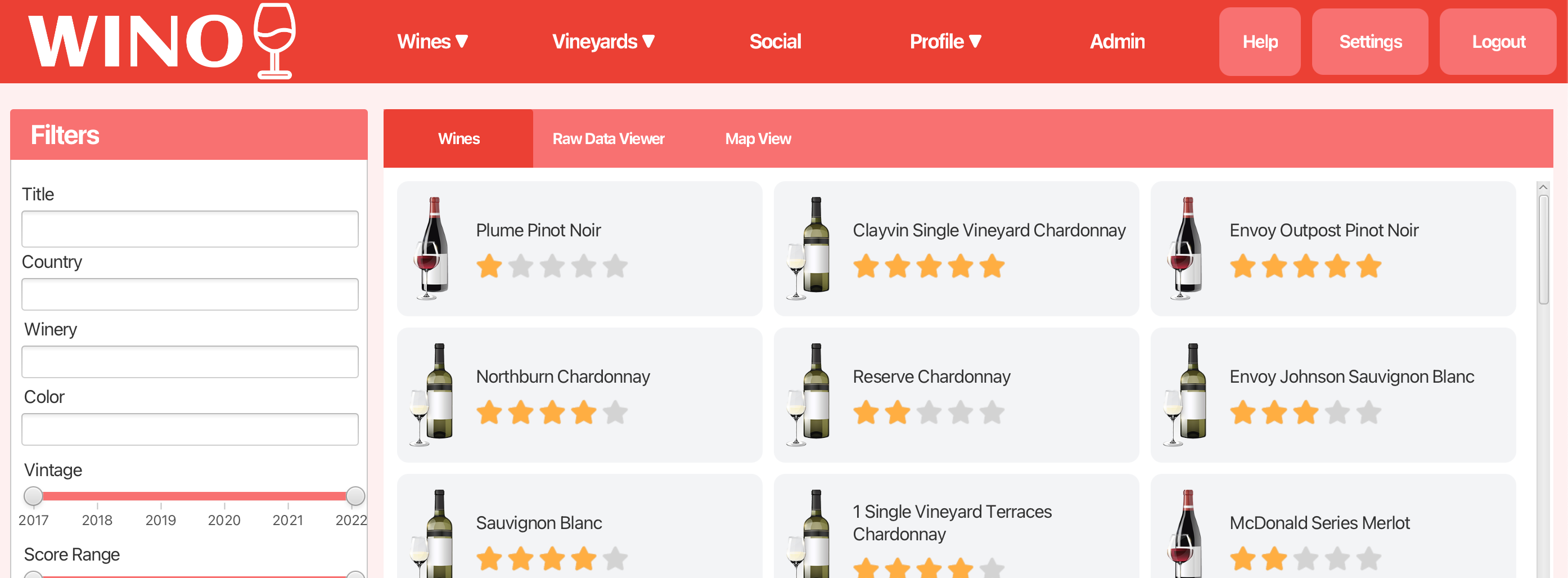 Wino Wine Page